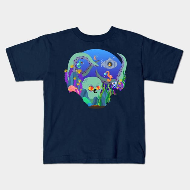 Underwater Adventure Kids T-Shirt by Brieana